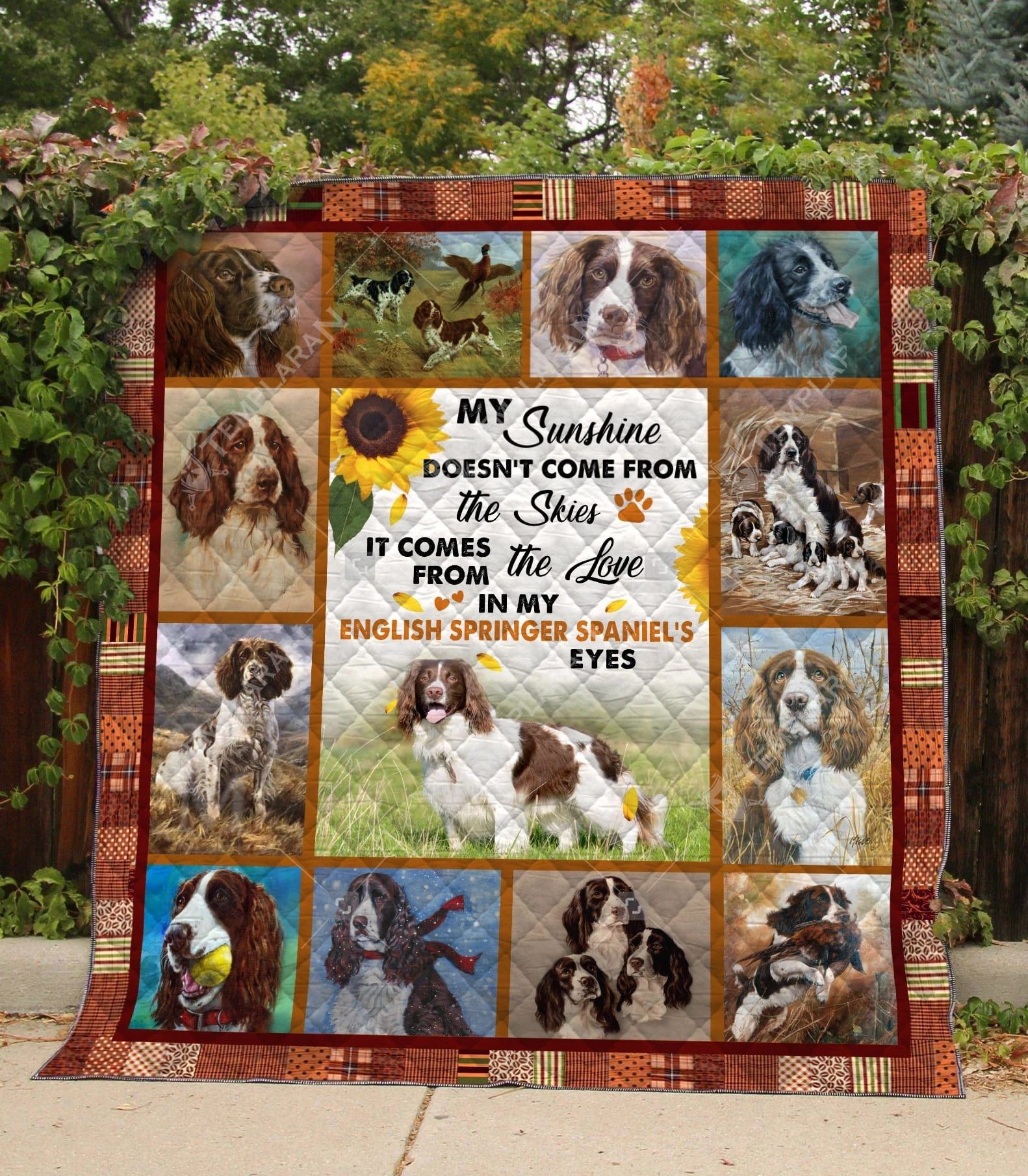 English Springer Spaniel Quilt Blanket DHC13121454VT