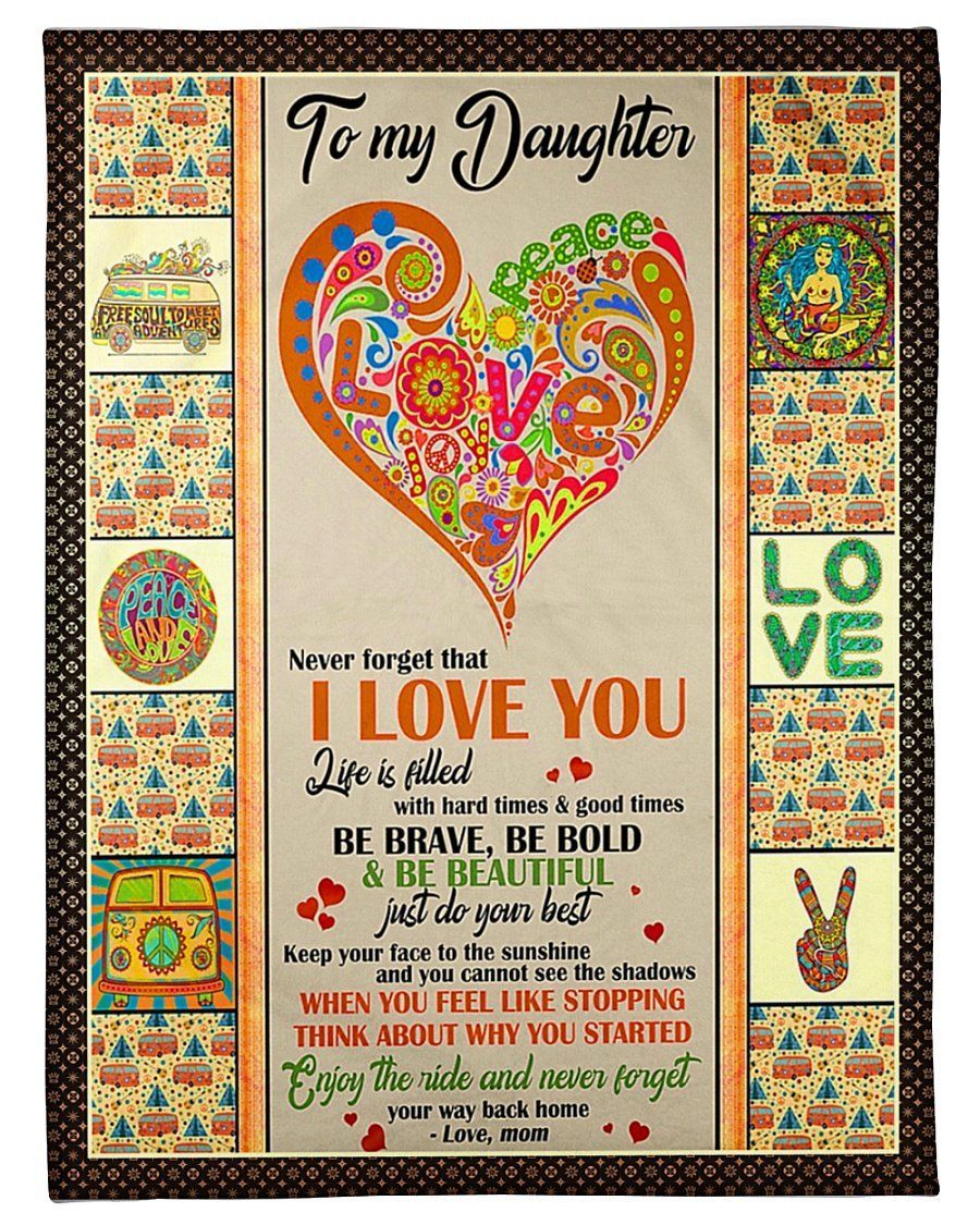 Enjoy The Ride Fleece Blanket To Daughter Fleece Blanket