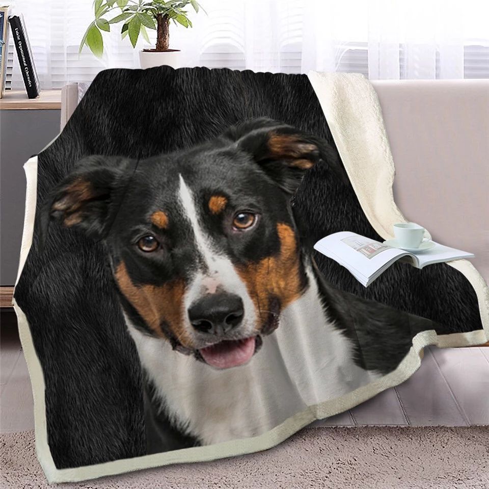 Entlebucher Mountain Dog Sherpa Fleece Blanket