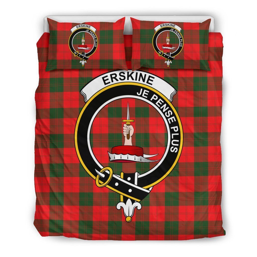 Erskine Clan Badge Tartan Bedding Set