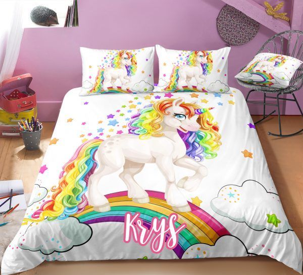 Ersonalized Baby Unicorn Bedding Set
