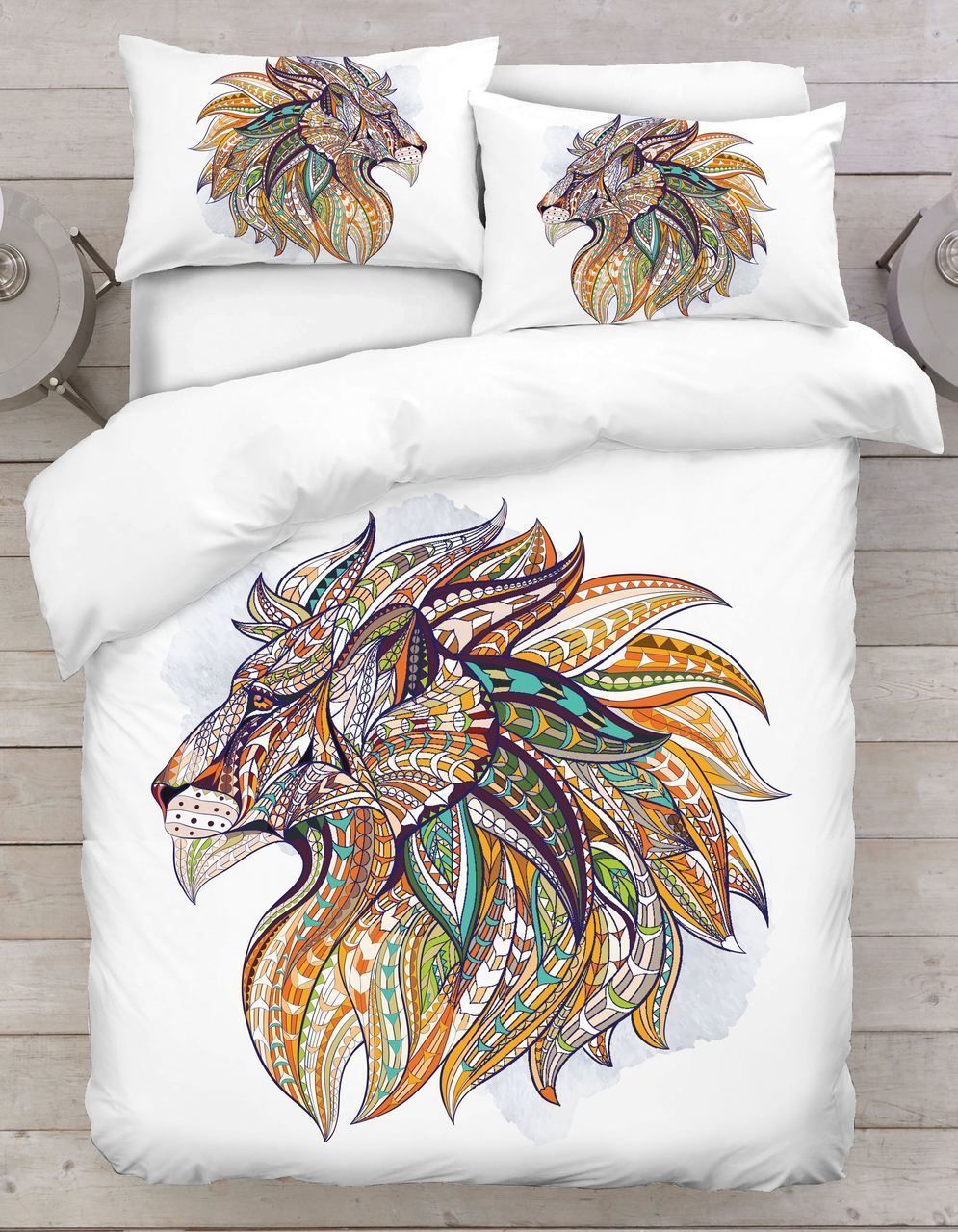Ethnic Lion Crest Bedding Set