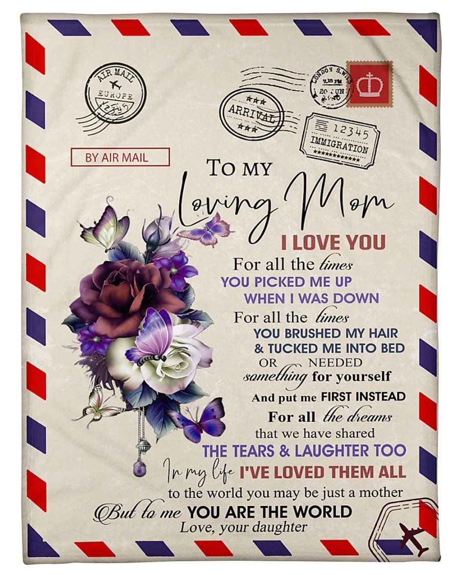 :etter To Mom Fleece Blanket You Are The World Fleece Blanket