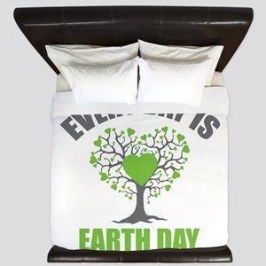 Every Day Earth Day Green Heart Bedding Set