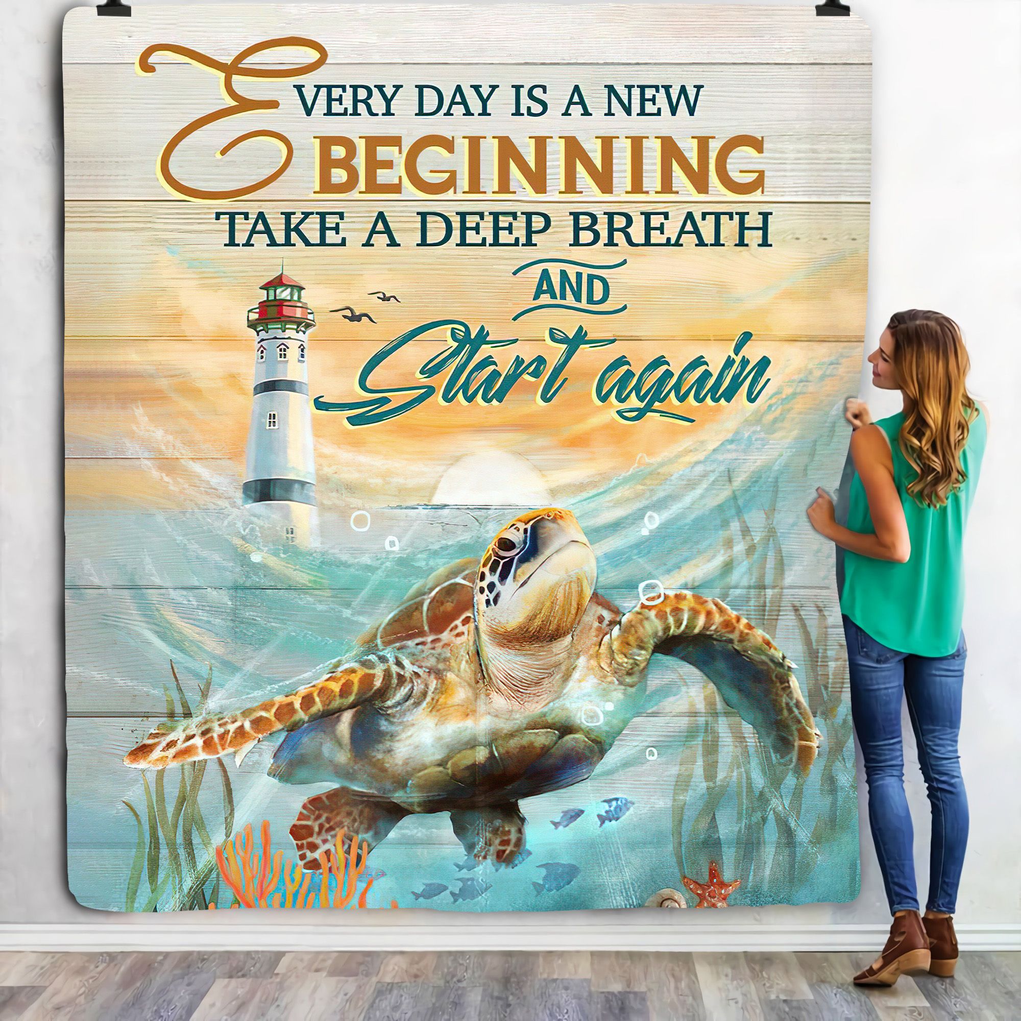 Every Day Is A New Beginning Fleece Blanket