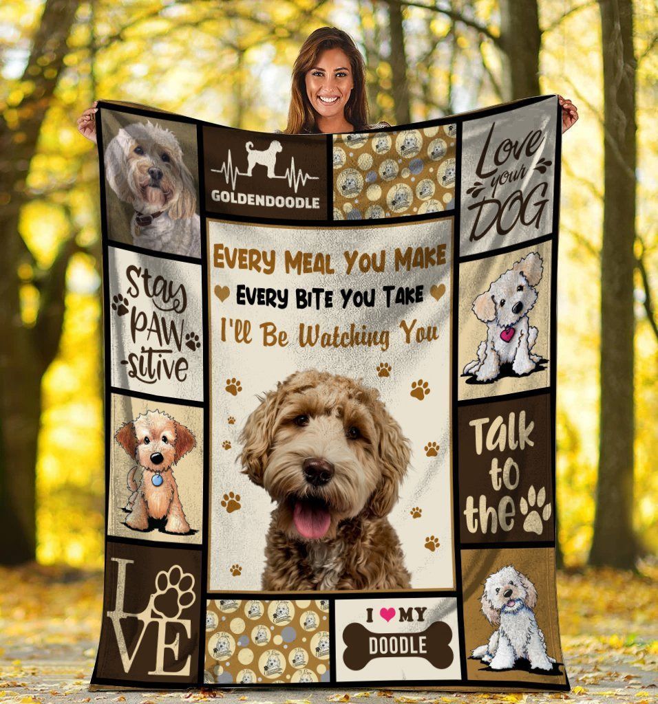 Every Meal You Make Goldendoodle Dog Fleece Blanket