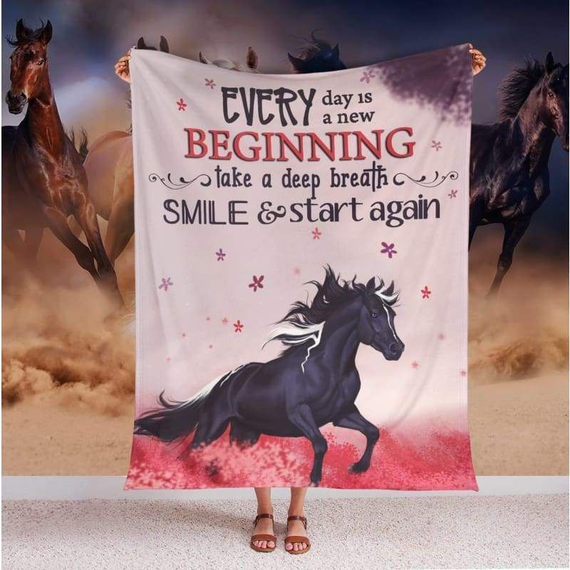 Everyday Is A New Beginninng Printed Fleece Blanket