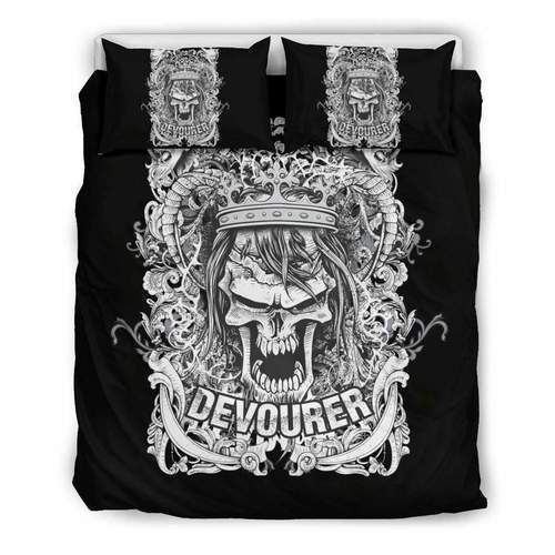 Evil Skull Crown Bedding Set