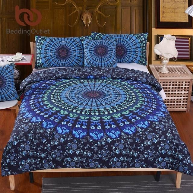 Exotic Blue Mandala Bedding Set