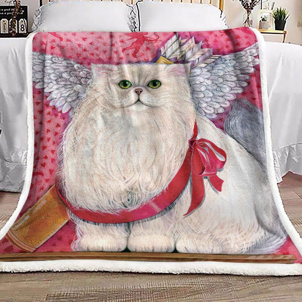 Exotic Cat Cupid Sherpa Fleece Blanket