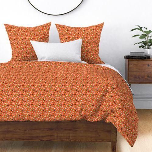 Extra Small Scale Just Here Pie Thanksgiving Day Desserts Pie Slice Orange Bedding Set