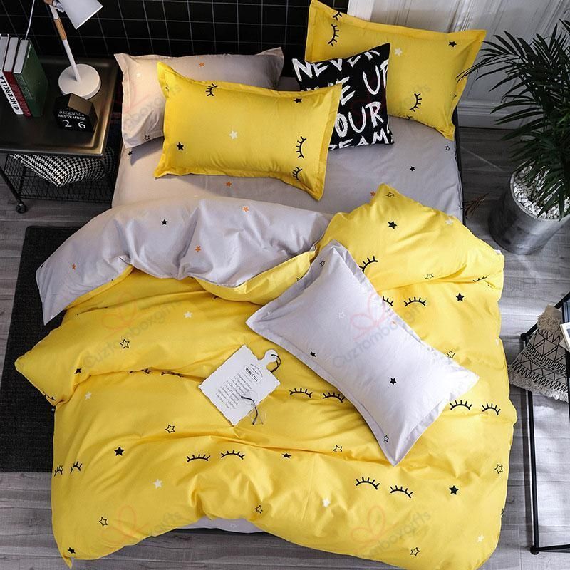 Eyelash Star Yellow Bedding Set
