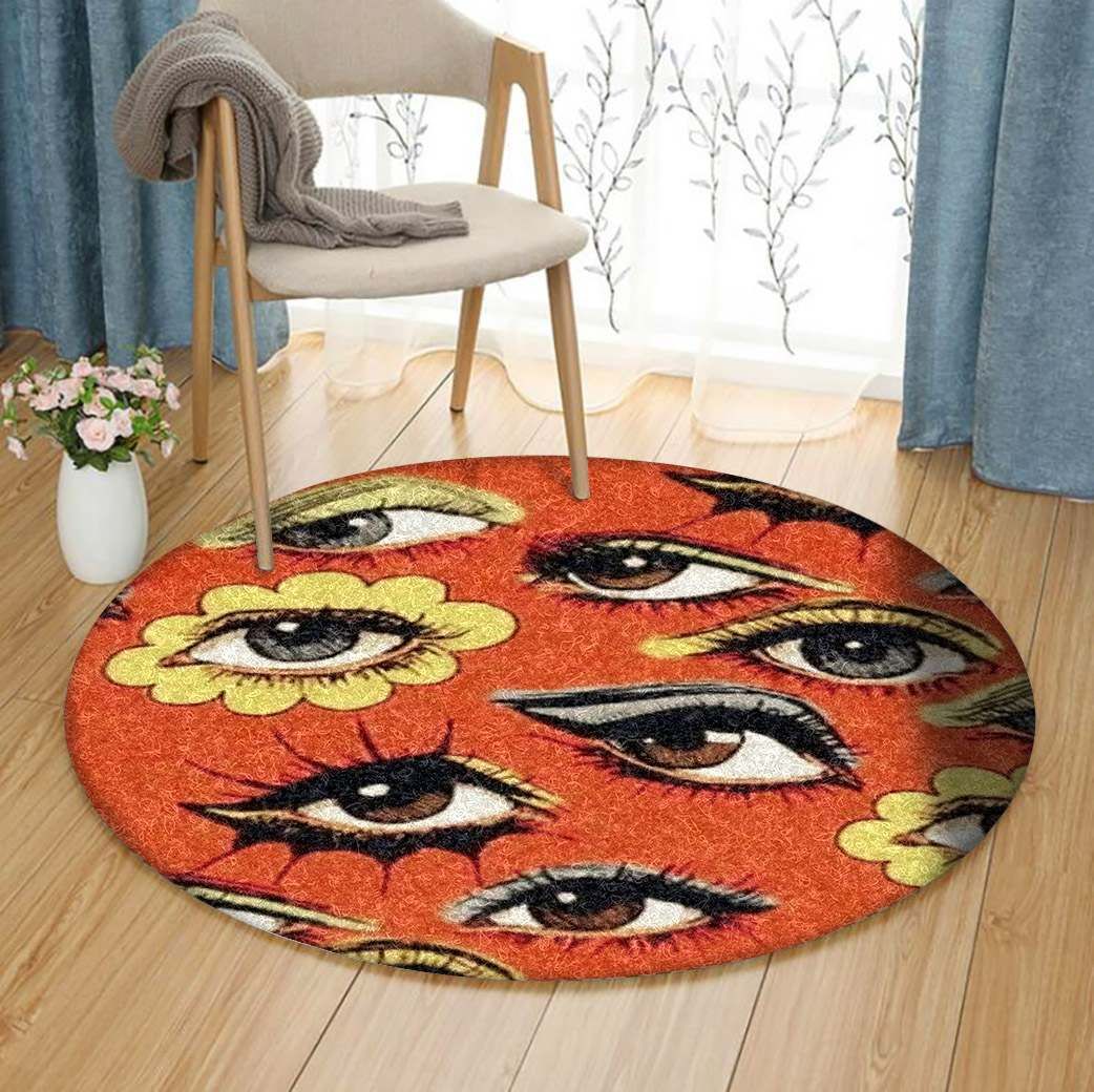 Eyes Makeup Round Carpet