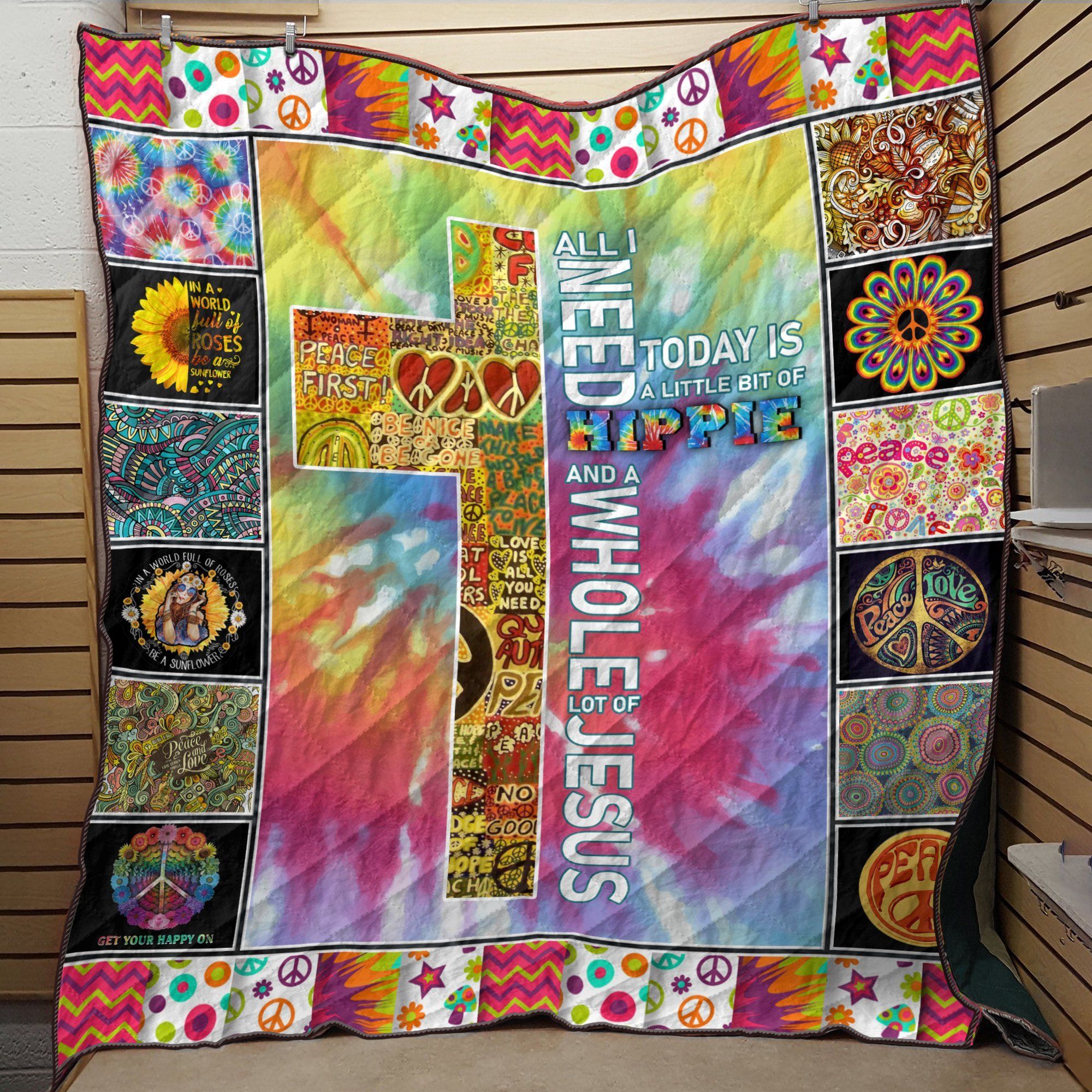 F Do You Know Hippie Cross Quilt Blanket Dhc09121935Dd