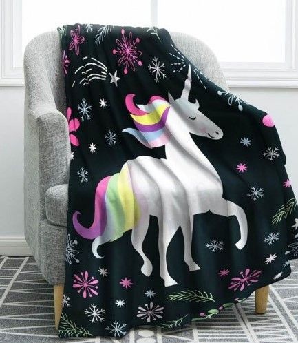 Fabulous Unicorn Sherpa Fleece Blanket