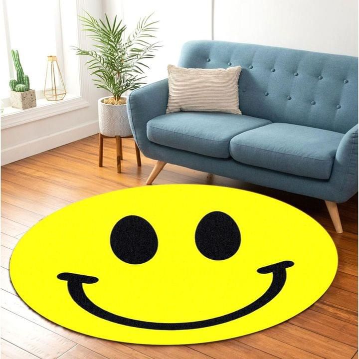 Face Smile Round Carpet