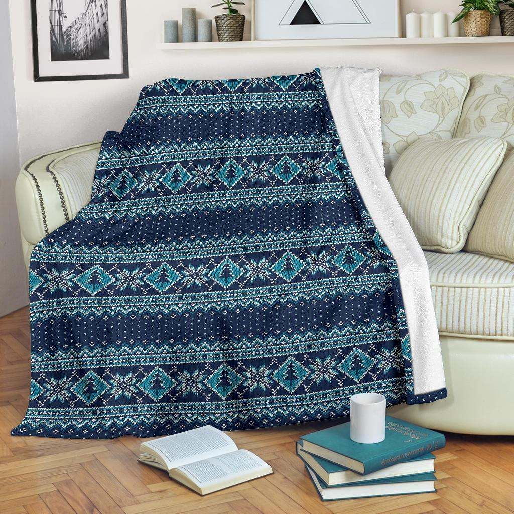 Fairisle Christmas Sherpa Fleece Blanket