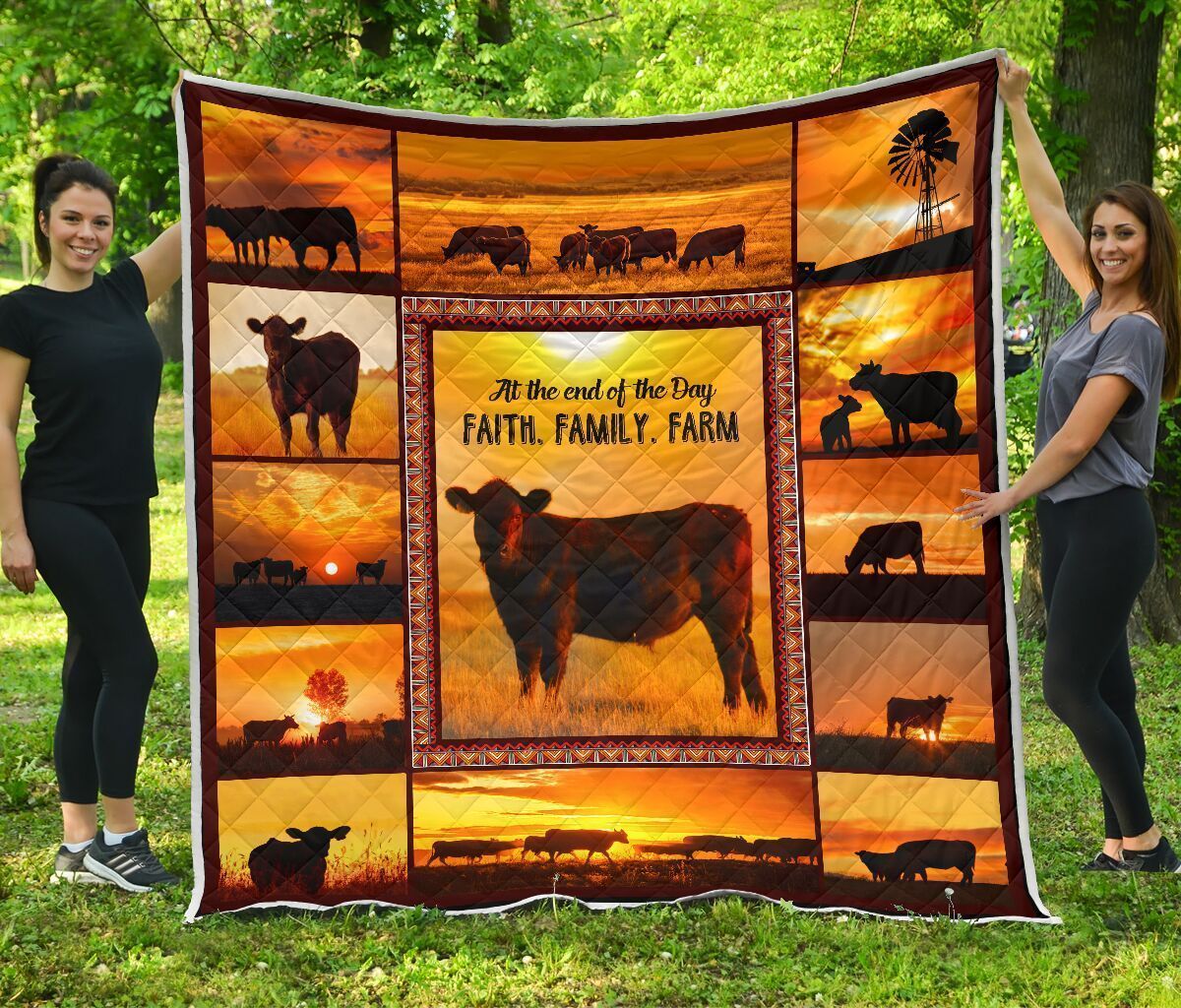Faith Family Farm Quilt Blanket Dhc09121195Dd