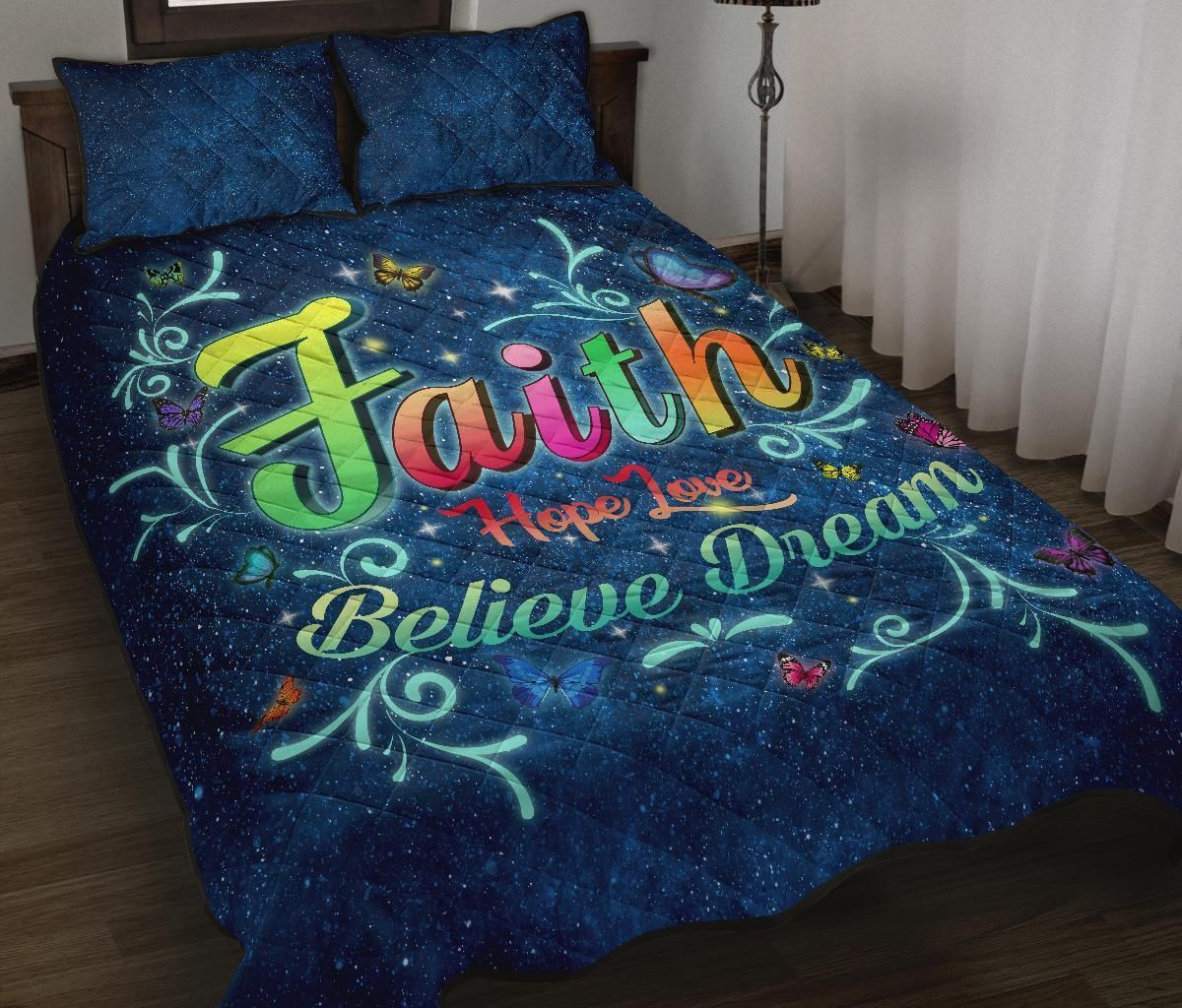 Faith Hope Love Butterfly Bedding Set
