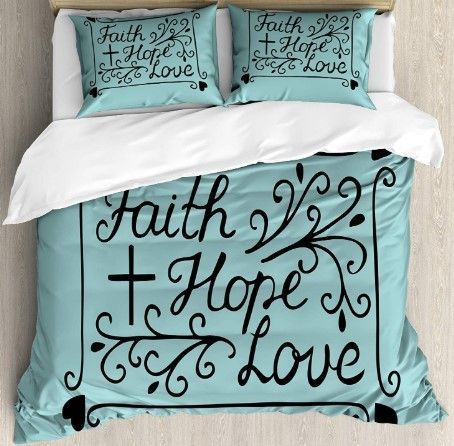 Faith Hope Love Bedding Set