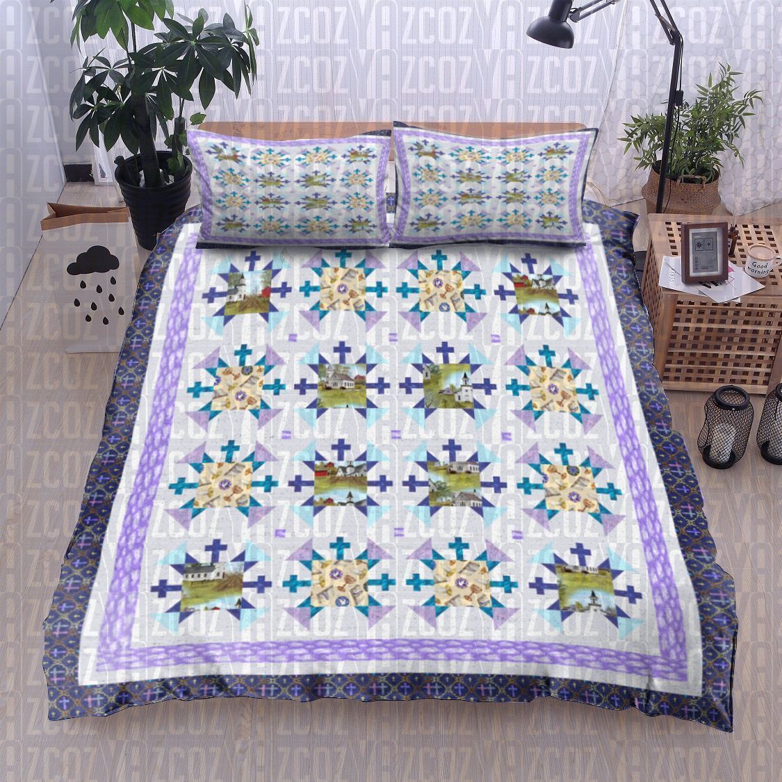 Faith Saved Jesus Bedding Set