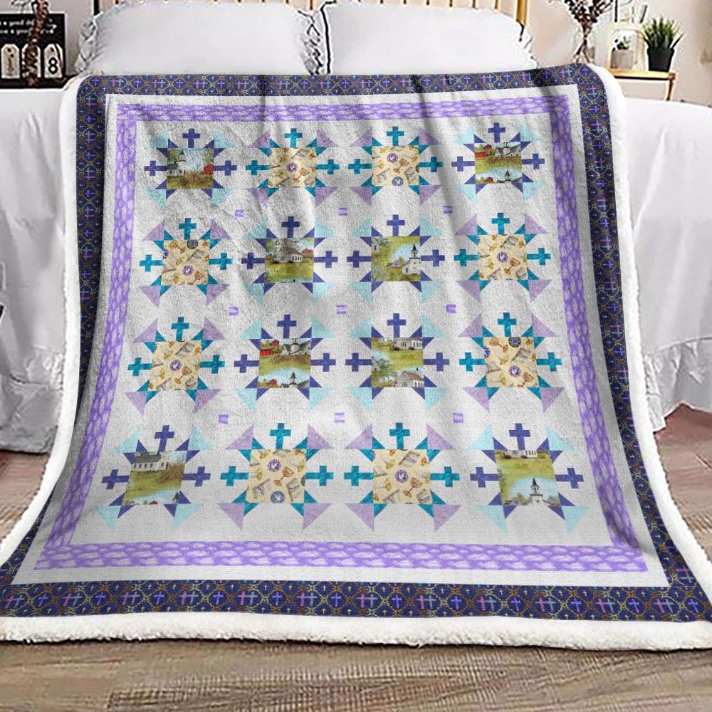 Faith Saved Jesus Sherpa Fleece Blanket