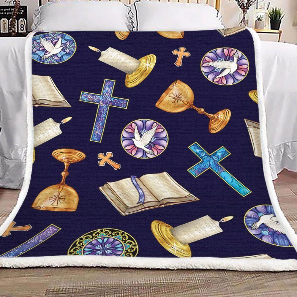 Faith Sherpa Fleece Blanket