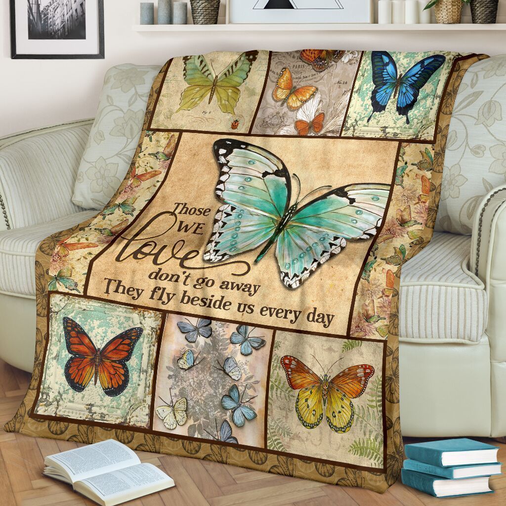 Family Butterfly Blanket Sherpa Fleece Blanket