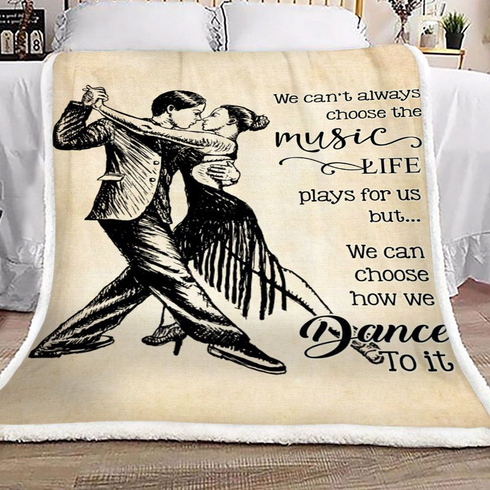 Family Choose The Music Life Dance To It Sherpa Fleece Blanket