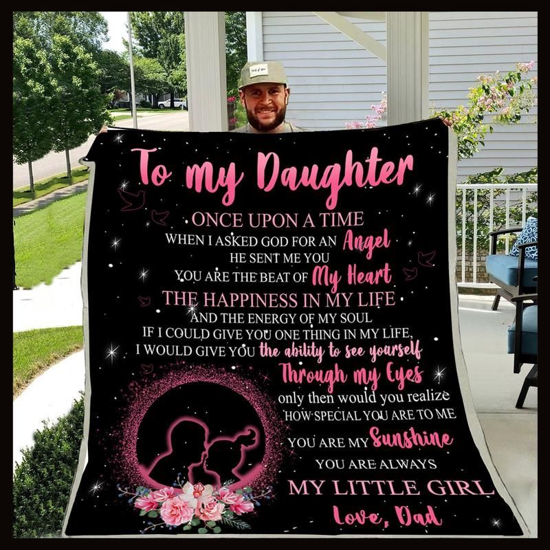 Family Dad To Daughter Once Upon A Time Sherpa Fleece Blanket