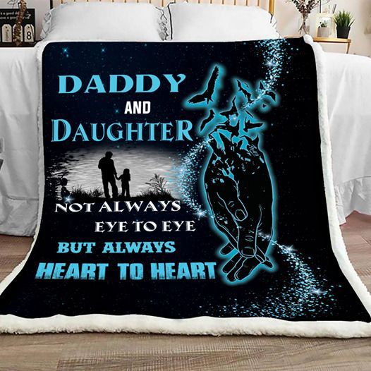 Family Daddy And Daughter Sherpa Fleece Blanket