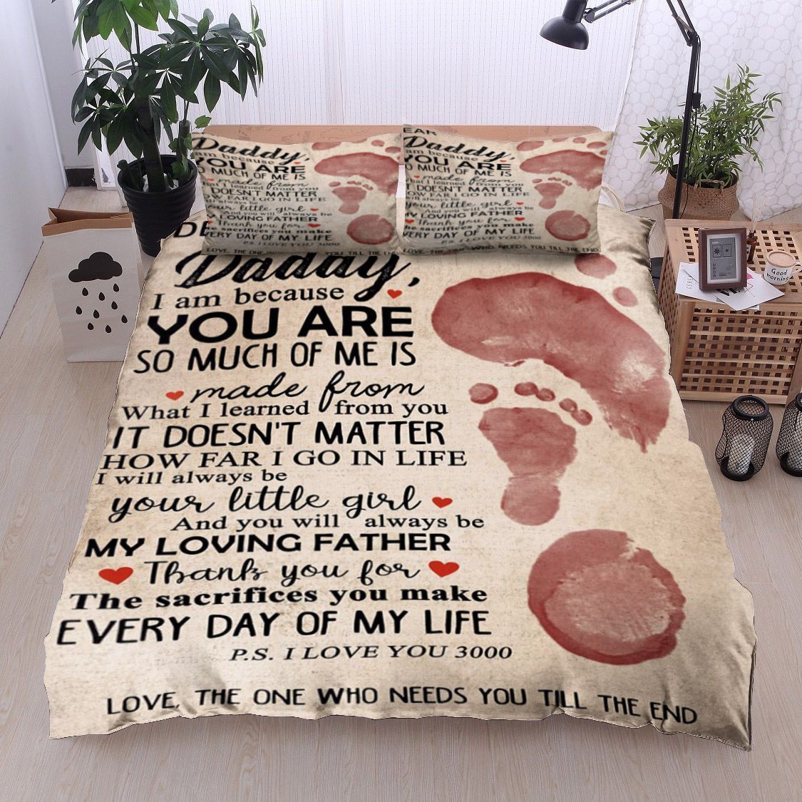 Family Dear Daddy Bedding Set