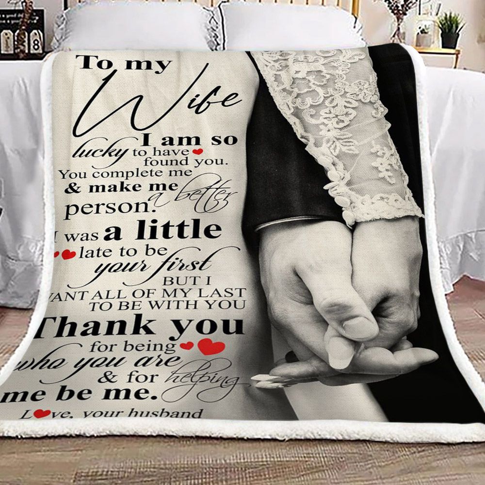 Family Husband Sherpa Fleece Blanket