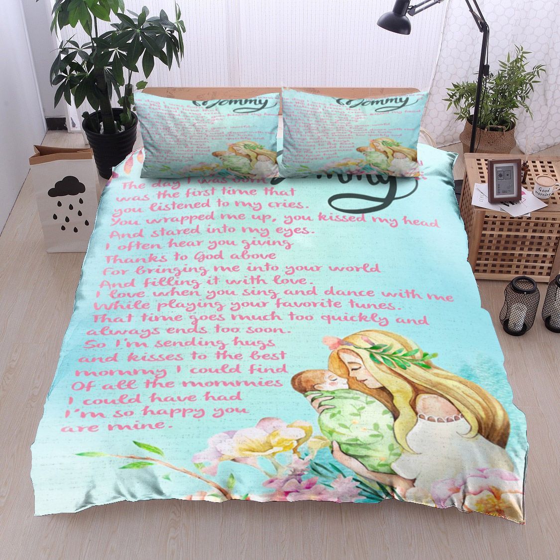 Family I M So Happy You Re My Mom Bedding Set