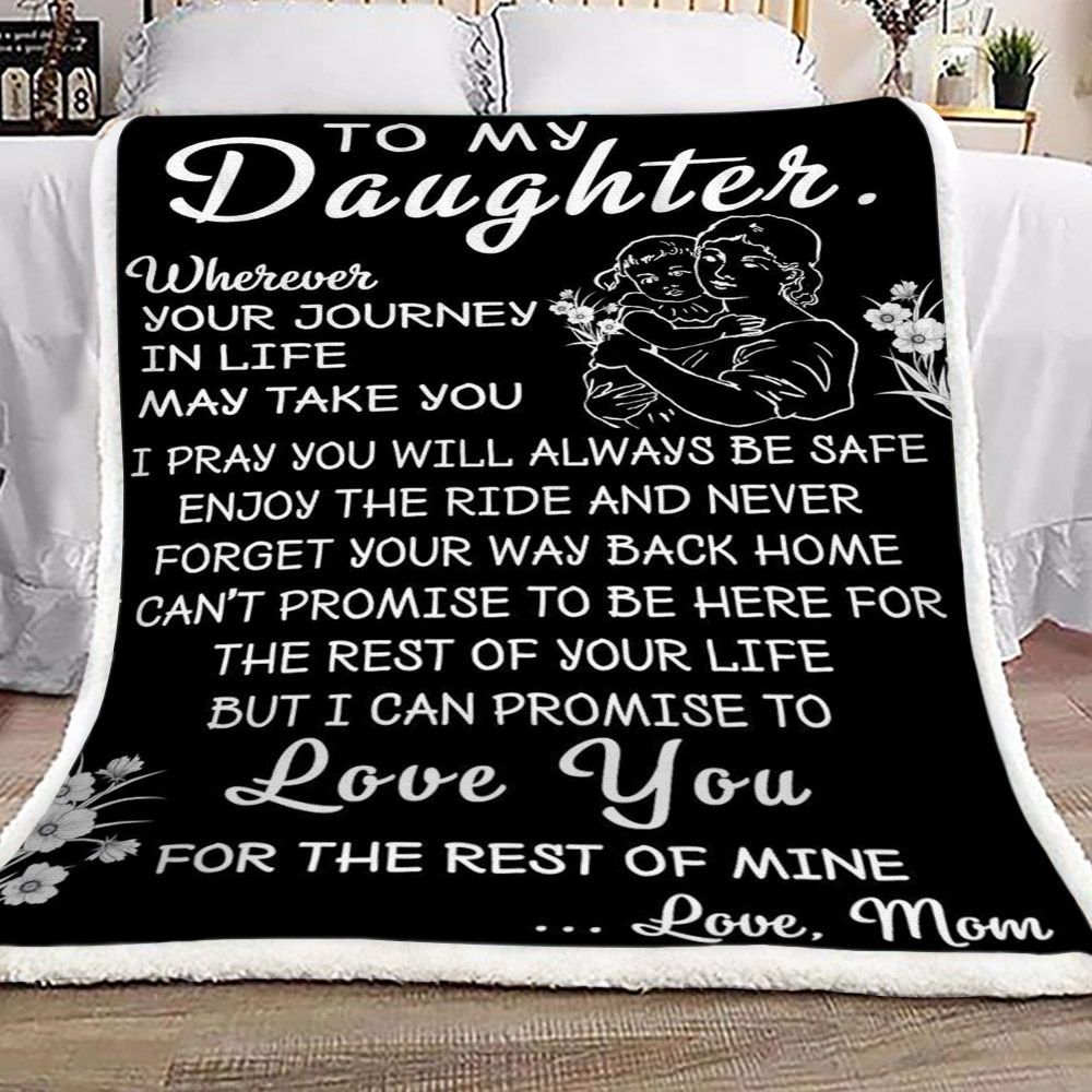 Family Mom To Daughter Sherpa Fleece Blanket
