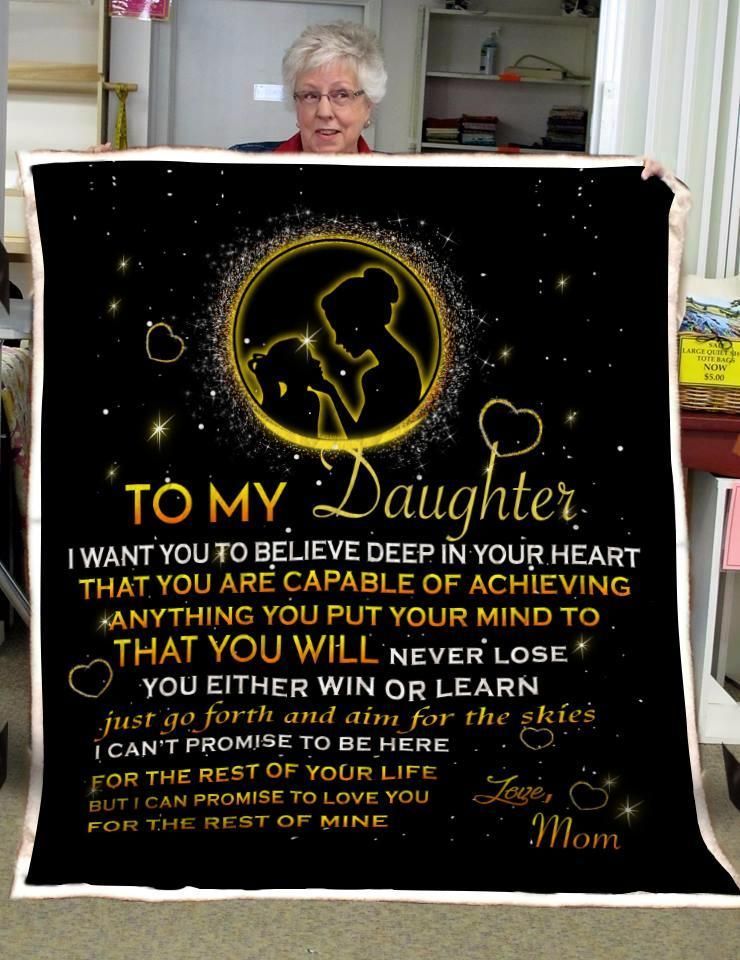 Family Mom To Daughter Sherpa Fleece Blanket