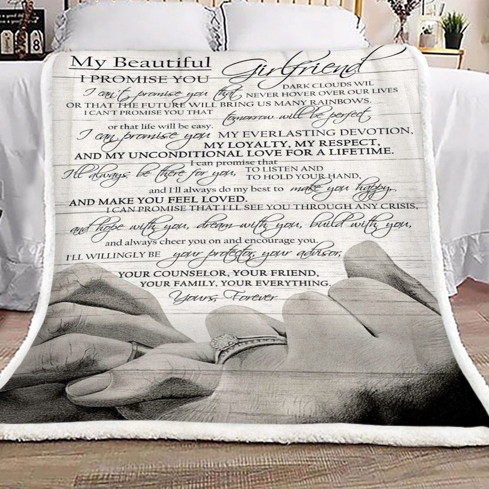 Family My Beautiful Girlfriend Sherpa Fleece Blanket