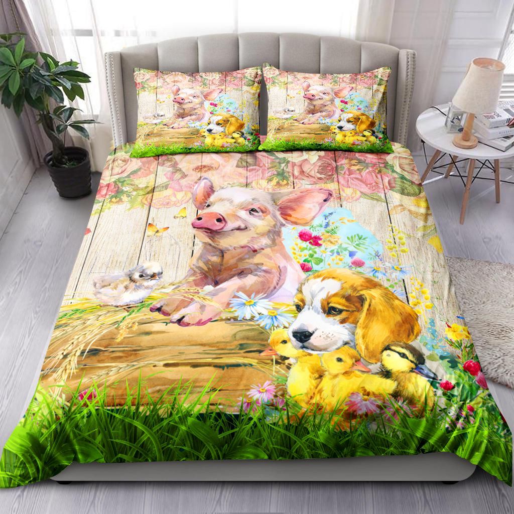 Family Of Farming Pet Bedding Set