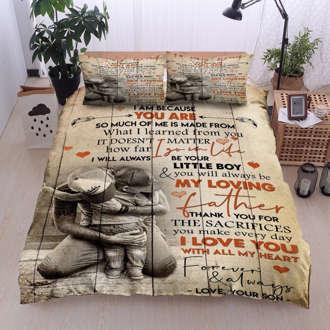 Family To My Dad Love Your Son Bedding Set
