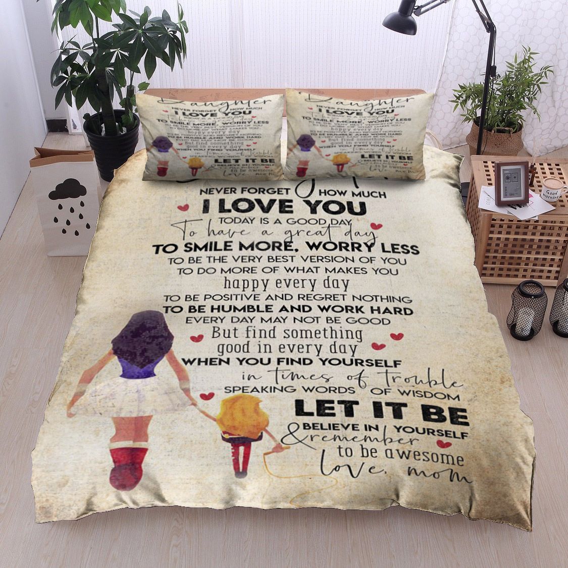 Family To My Daughter From Mom Bedding Set