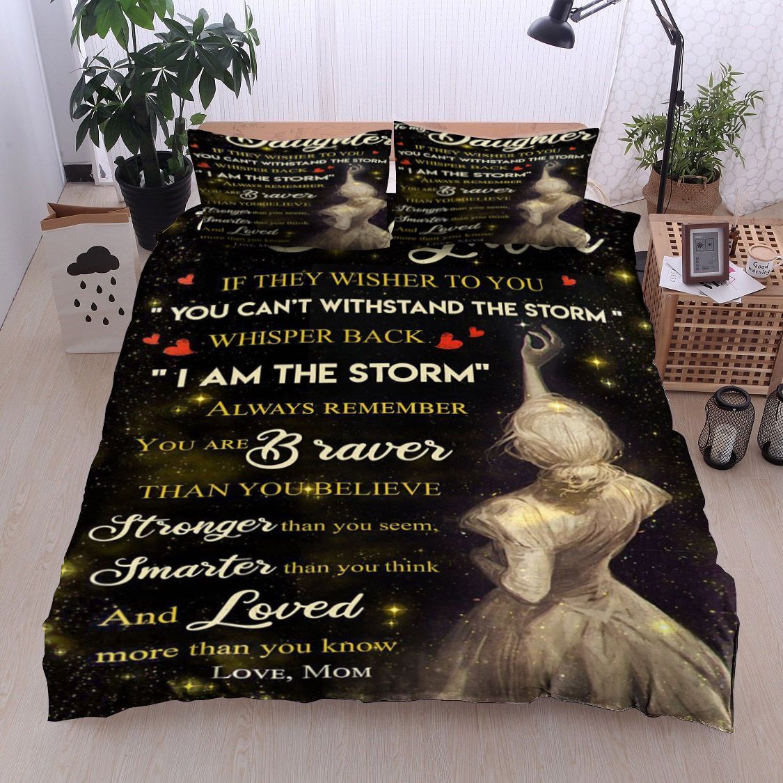 Family To My Daughter Love Mom Bedding Set