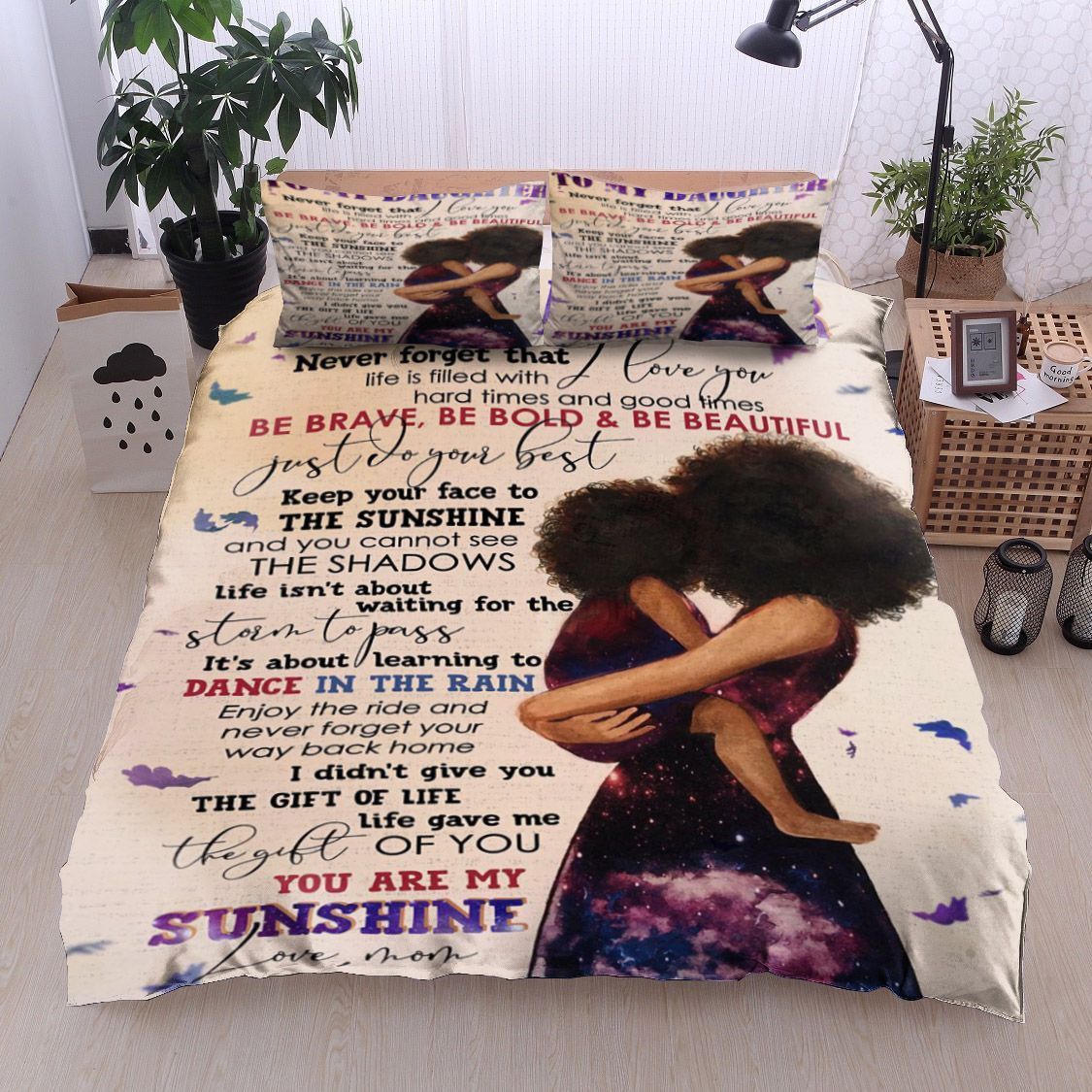 Family To My Daughter Love Mom Bedding Set