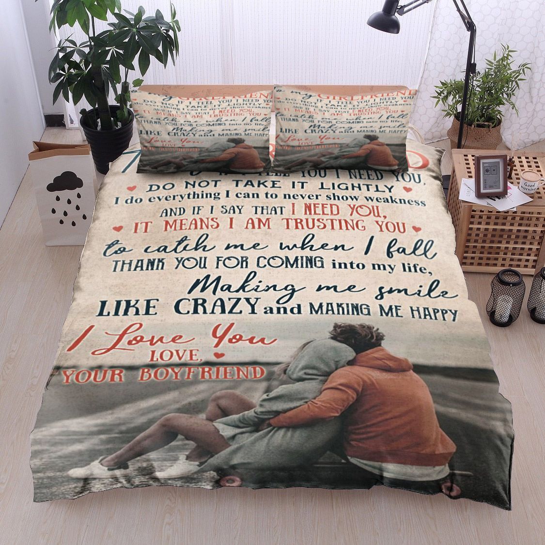 Family To My Girlfriend Bedding Set