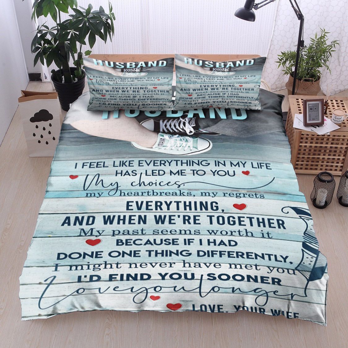 Family To My Husband Bedding Set
