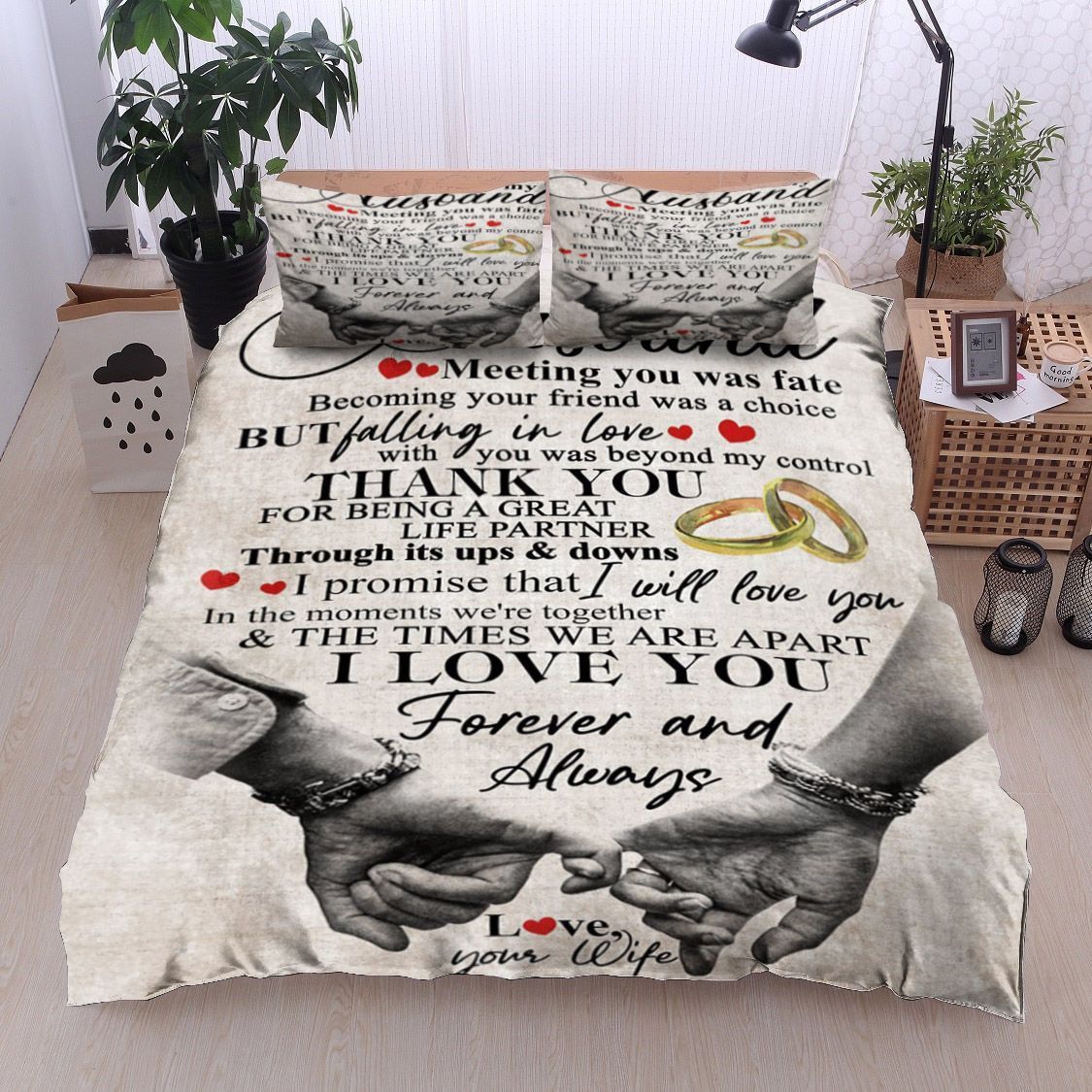 Family To My Husband Bedding Set