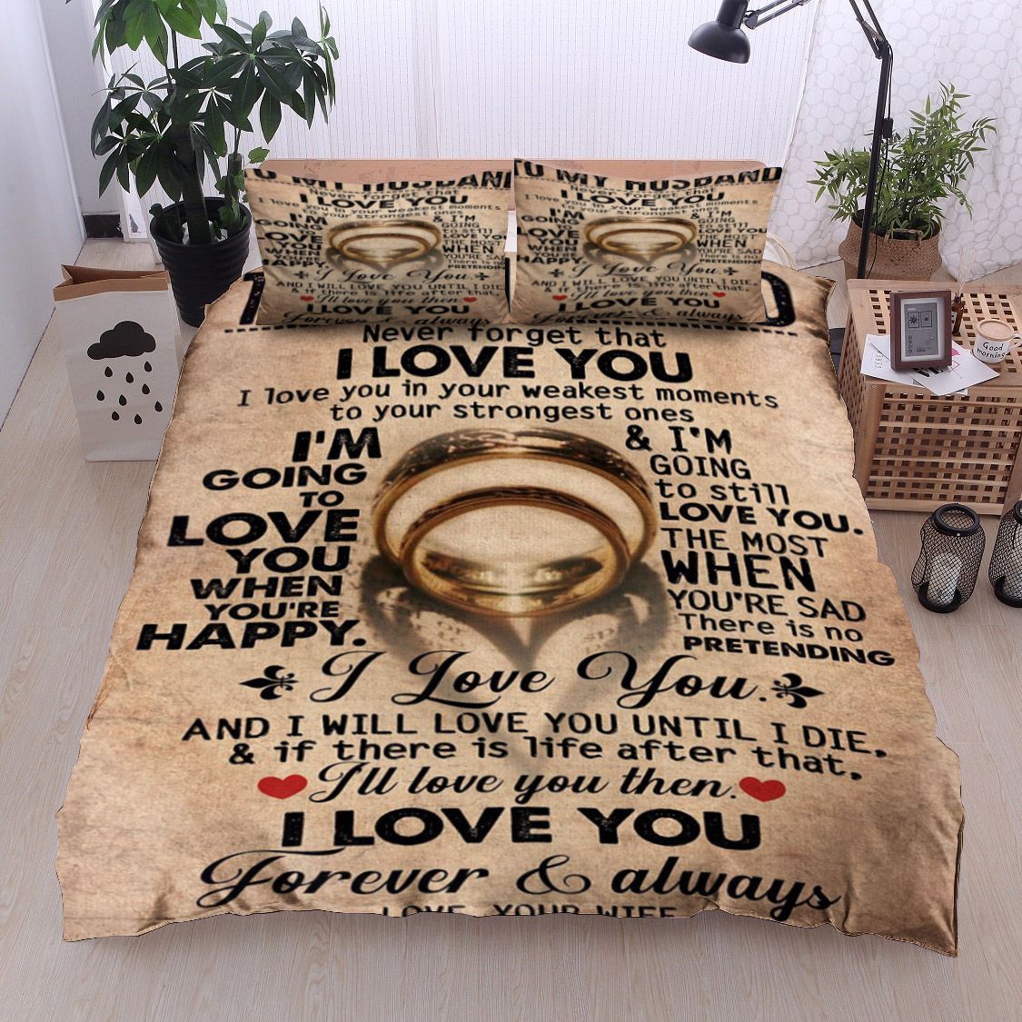 Family To My Husband Bedding Set
