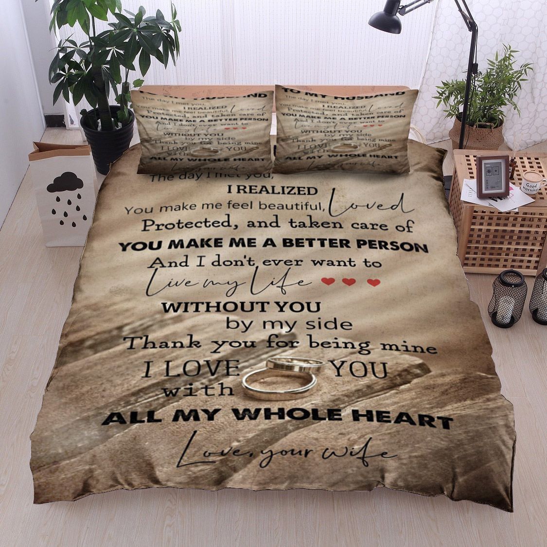 Family To My Husband Bedding Set