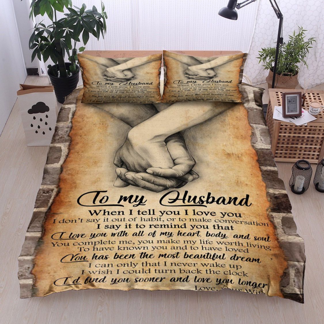 Family To My Husband Bedding Set