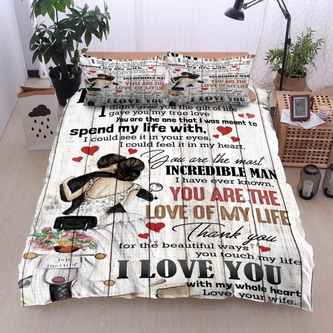 Family To My Husband Bedding Set