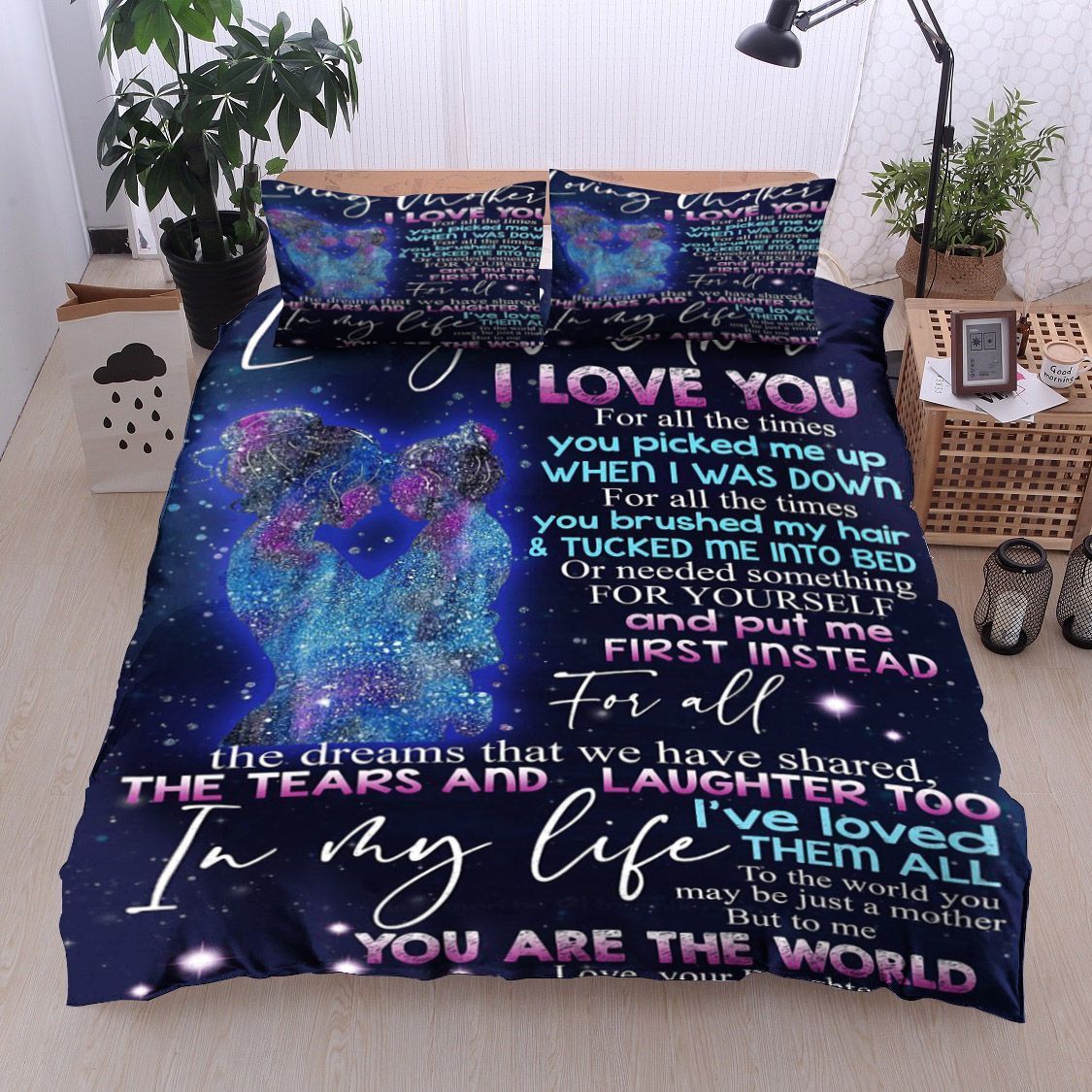 Family To My Loving Mother Love Your Daughter Bedding Set